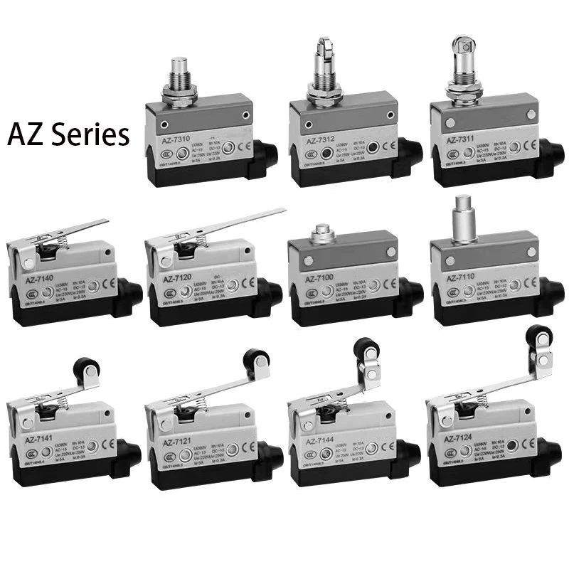 

10A 250VAC Waterproof Micro Travel Limit Switch with Straight 90 Degree Roller Lever Arm AZ-7312 AZ-7311 AZ-7121 AZ-7310 TZ-7141