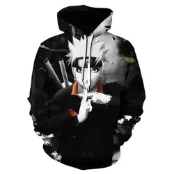 MINISO New Anime Naruto 3D Digital Printing Men's Hoodie Fashion Street Style Children's Hoodie Daily Casual Oversized Pullover