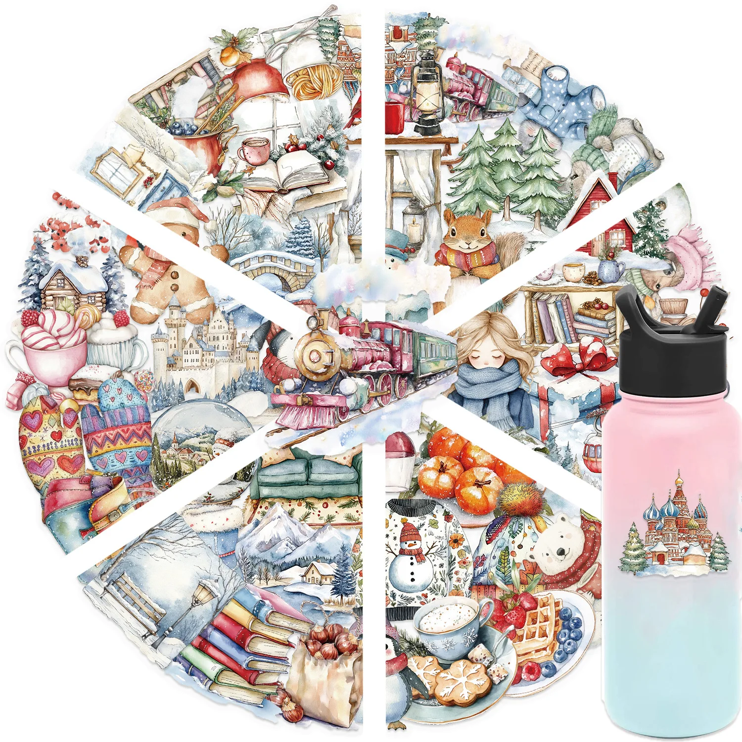 10/30/50 قطعة الشتاء الإبداعية PET الكتابة على الجدران ملصق لحقيبة التزلج المحمول الأمتعة الهاتف التصميم DIY بها بنفسك ملصق Pegatina #2