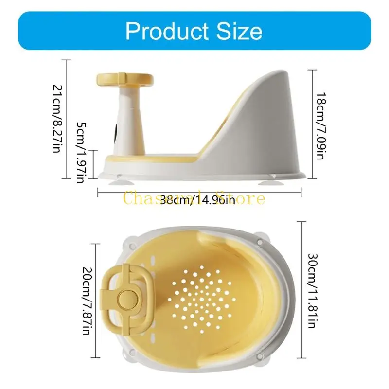 E7CE asiento baño bebé seguro para bebés 6 meses por encima diseño resistente a silla ducha liviana para hogar