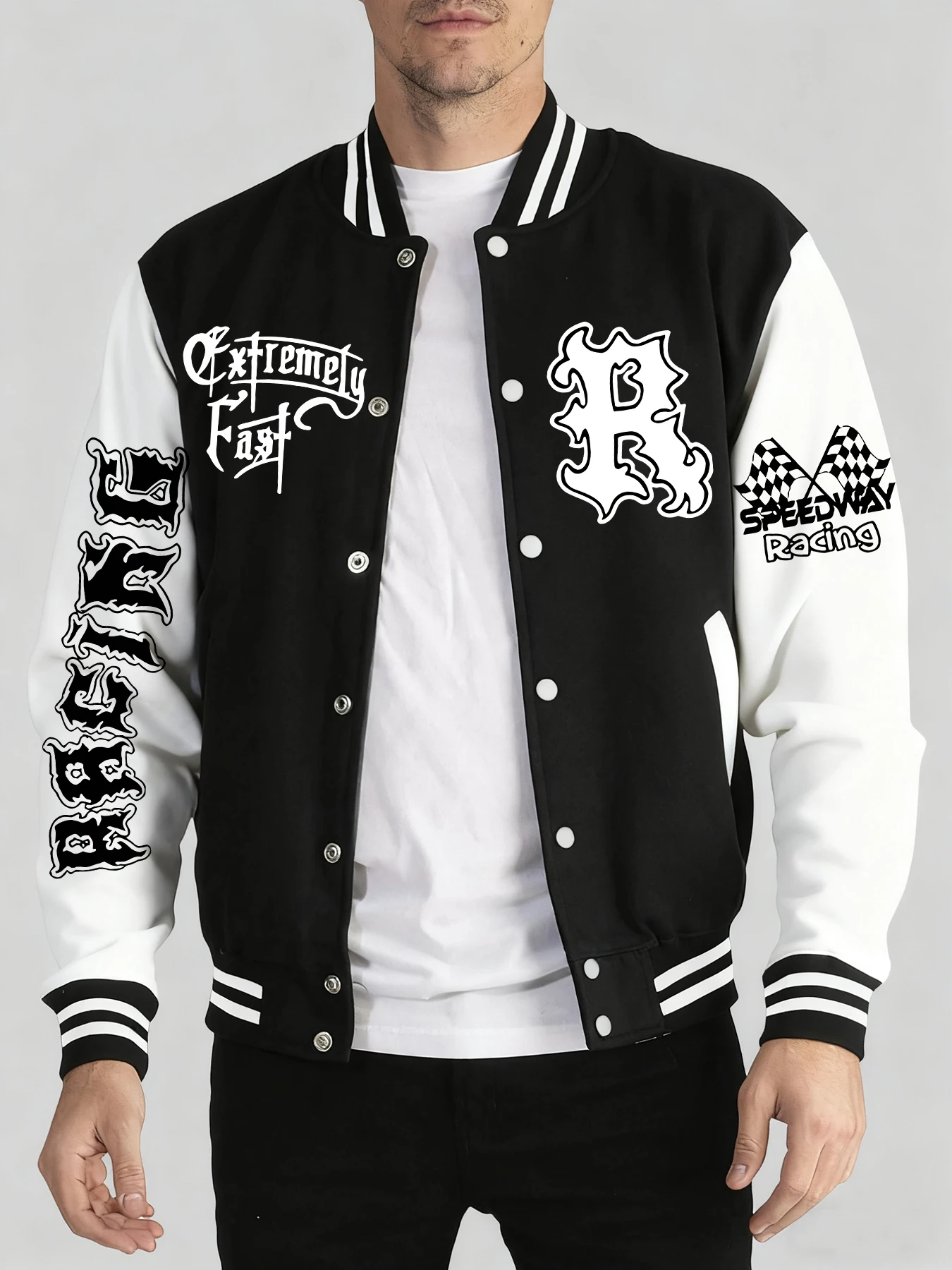 

Уличная куртка с принтом скоростной войны, мужская повседневная бейсбольная форма с карманами, модная спортивная одежда в стиле хип-хоп, осенне-зимние теплые топы