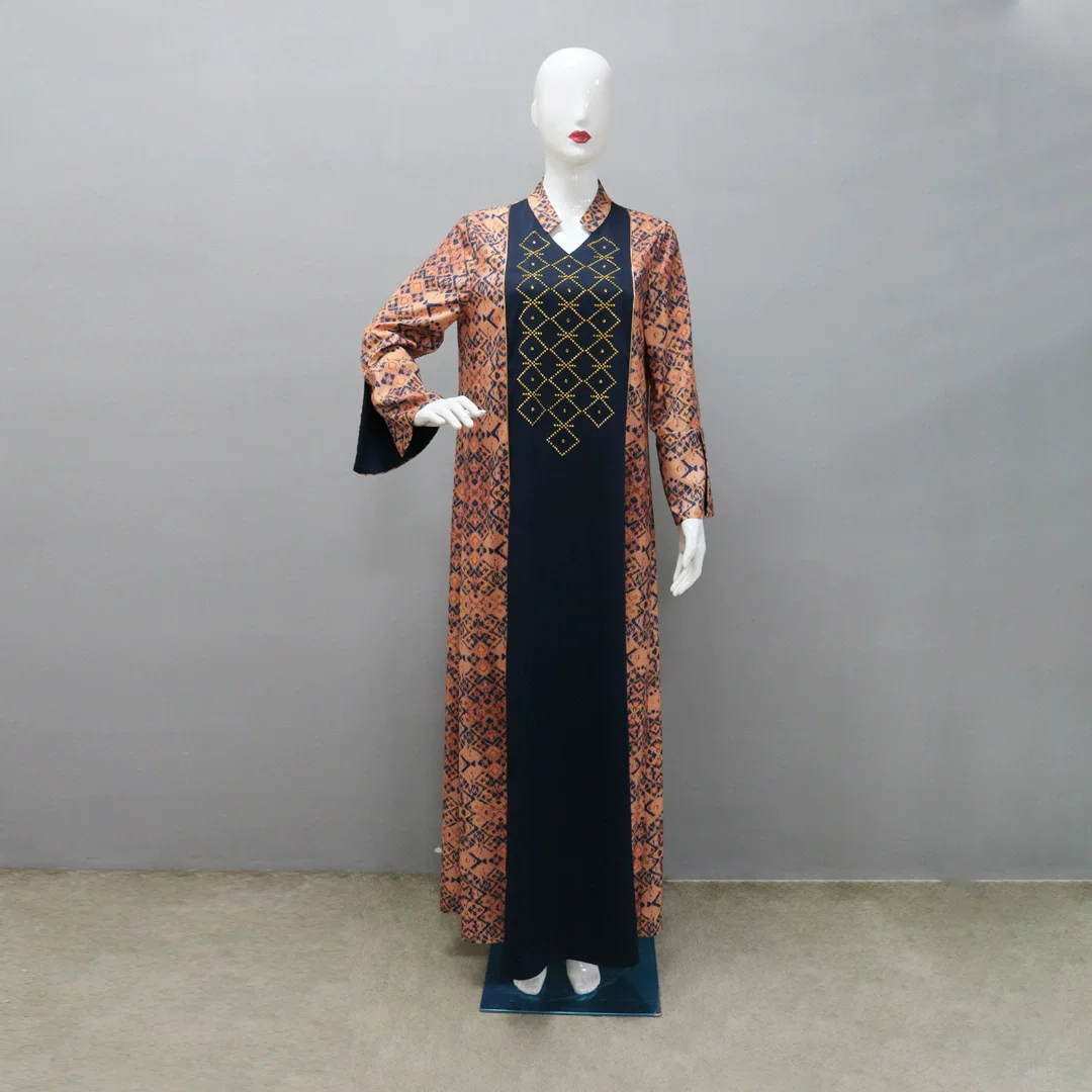 Eid Muslim Party Dress for Women Diamond Flare Sleeve Ramadan Abaya Belt Morocco Kaftan Vestidos Largos Dubai Robe Jalabiya