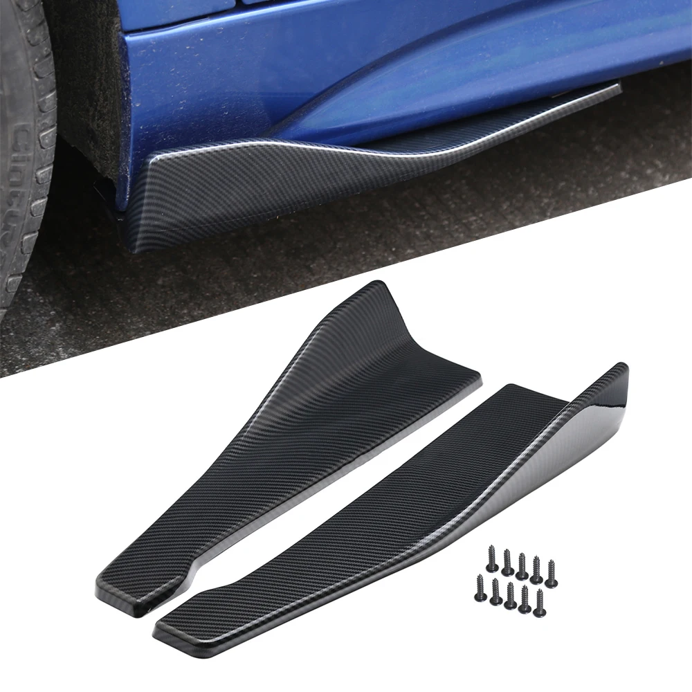 

Universal 48CM Length Car Side Skirt Bumper Spoiler Splitter Protector Scratch For Audi For BMW For VW Golf 5 6 Accessories