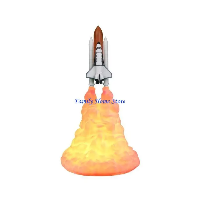 

P0UF Print Rocket Lamp Night Lights Home Decorative Lamp Children Birthday Gift