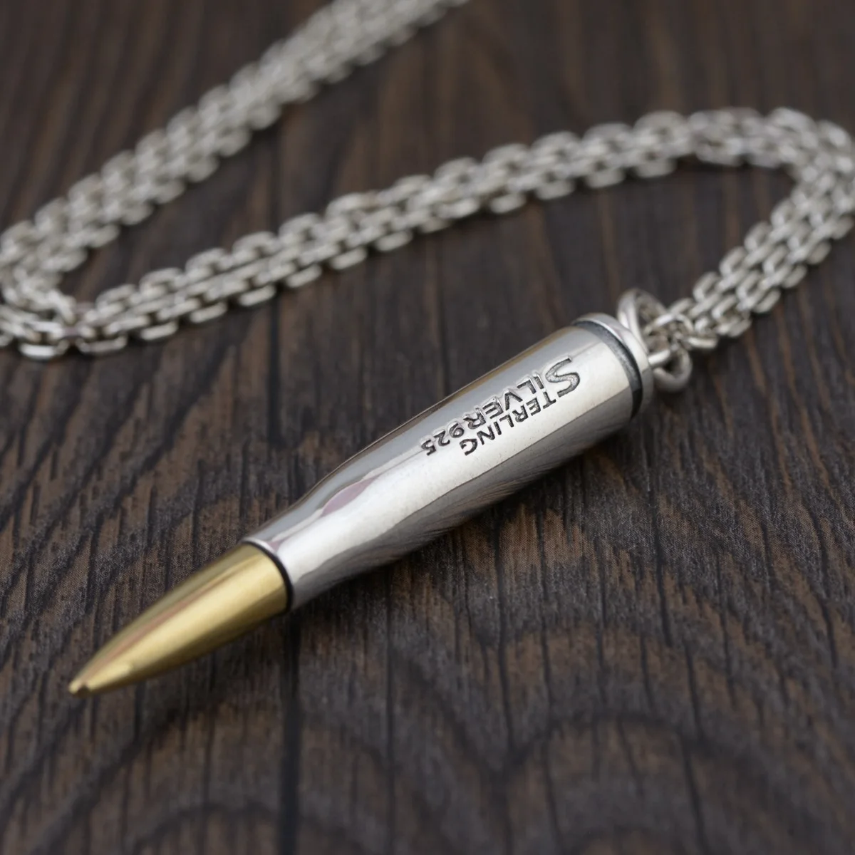 Bullet Style Open Gawu Box Pendant 925 Sterling Silver Tag Charm Silver & gold Color Simple Design Pendant Key Without Necklace