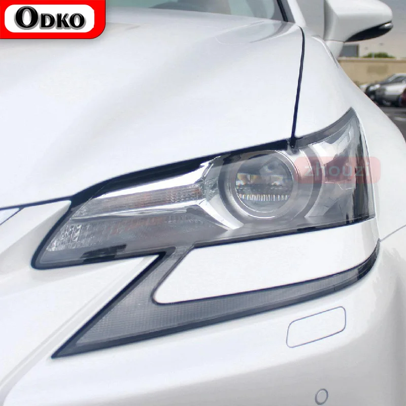 

2 Pcs For Lexus GS 2015-2020 GS 350 300 Car Headlight Tint Black Protective Film Protection Transparent TPU Sticker Accessories