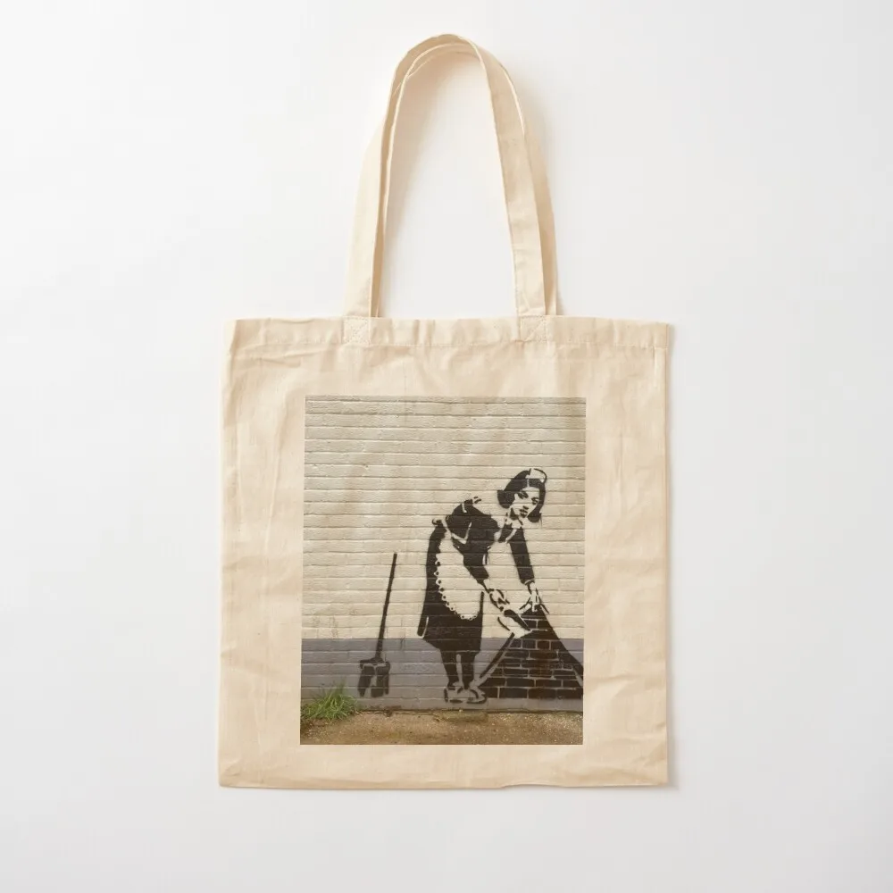 بانكسي - حقيبة يد "كنس" للسيدات وحقيبة يد وحقيبة يد وحقيبة قماش للسيدات