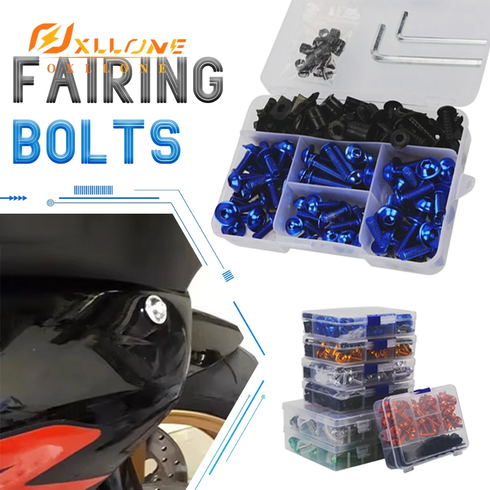 A Set M6 M5 2025 Motor For Yamaha Tmax 500 MT-15 V-Max XJR 1300 XJR400 XT1200Z Fairing Bolts Kit Bodywork Fasteners Screws Nut