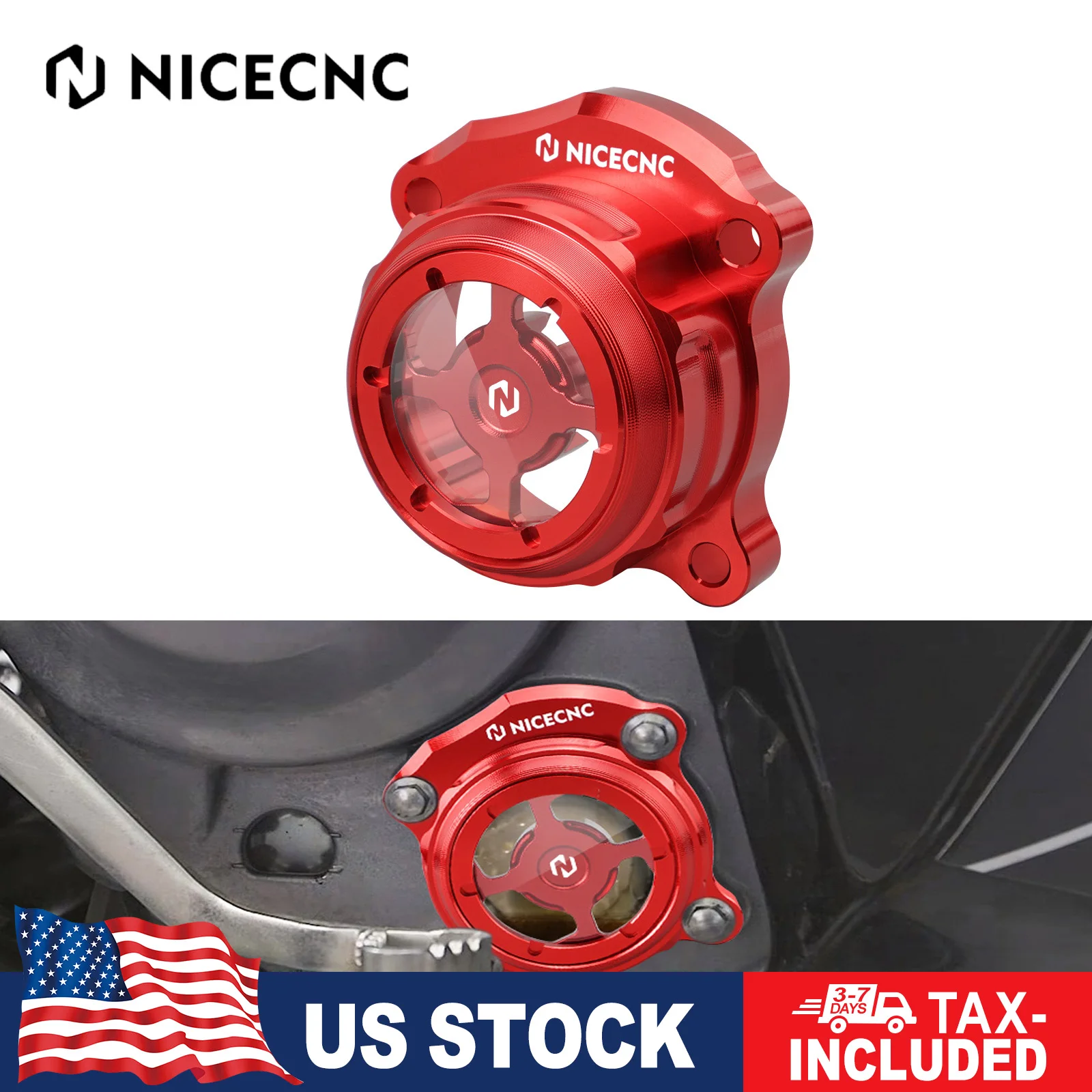 

For Honda CRF300L /Rally Clear Engine Oil Filter Cover Cap for Honda CRF250L /Rally 2013 2014 2015 2016 2017 2018 2019 2020 2021