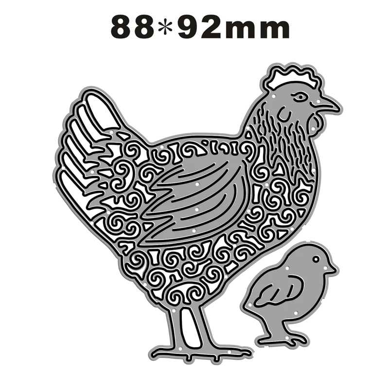 New 2022 Delicate Old Hen and Chicks Metal Cutting Dies For DIY Scrapbooking Card Making Embossing Craft Decorative No Stamps