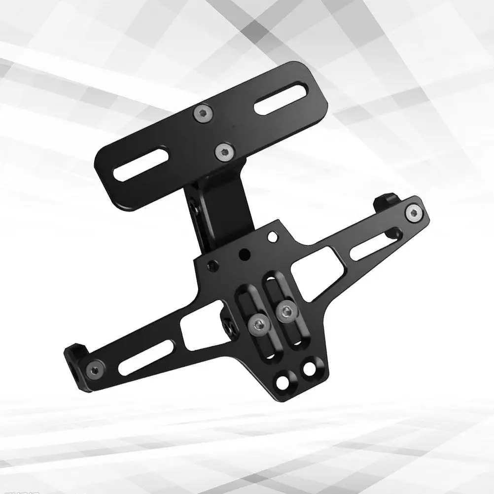 

Steering LED Light Stand CNC Aluminium Alloy Rear License Plate Holder Durable Mount Easy Install Car Motorcycle Frame
