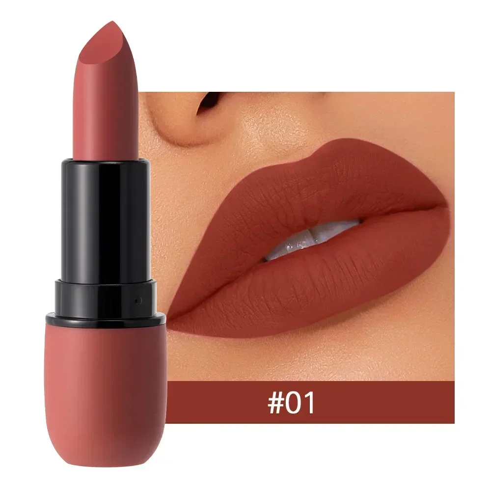 Heallor 6 Colors Sexy Matte Lipstick Waterproof Long Lasting Color Rendering Non-stick Velvet Lips Liner Pencil Woman Makeup Cos