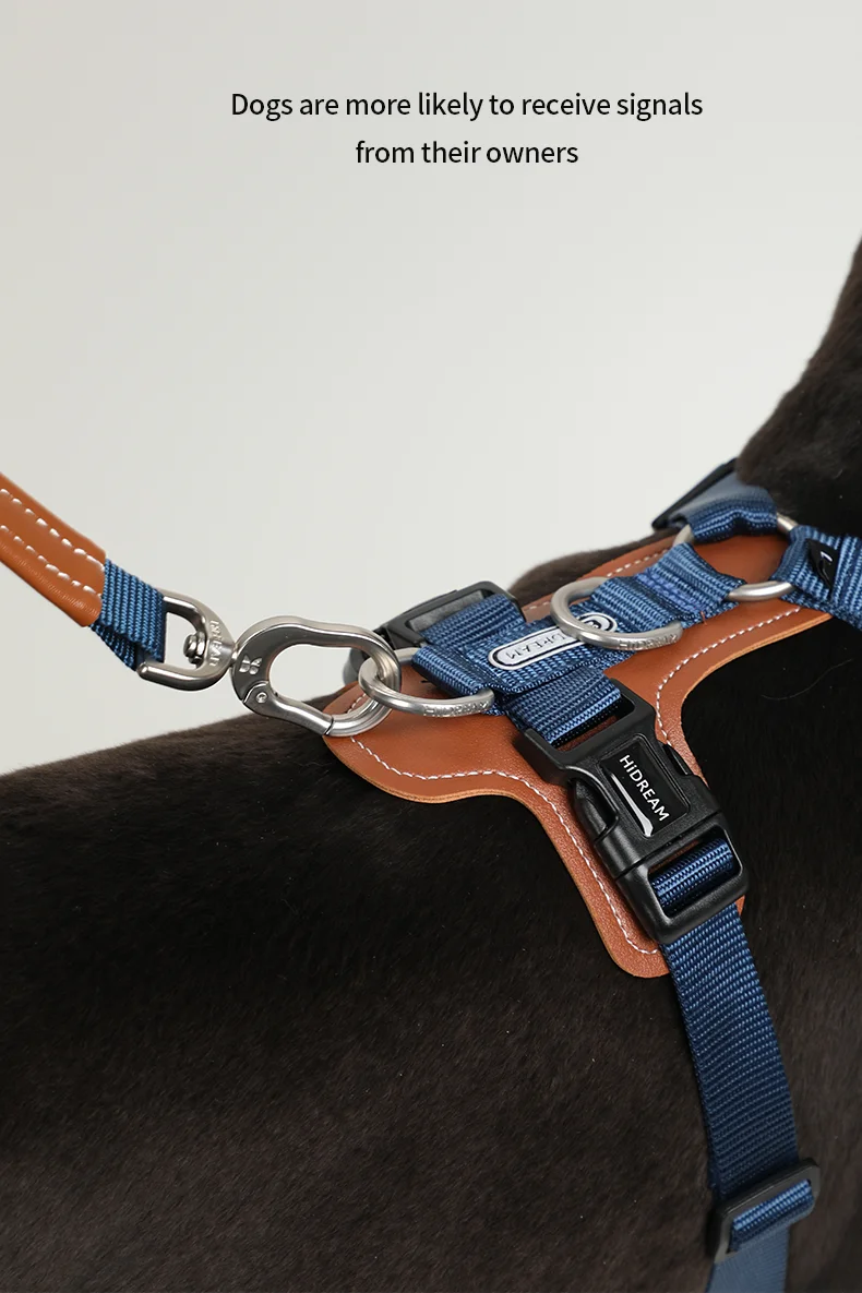 Dog Explosion-proof Impact Harnesses Suspenders Set Comfortable  I-font Structure Vest Anti-Break Adjustable Safety  Leash