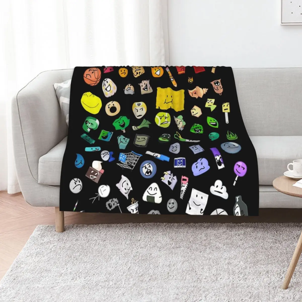 BFB and TPOT Full Cast Throw Blanket cosplay anime Shaggy Furrys for sofa Hair Quilt Blankets