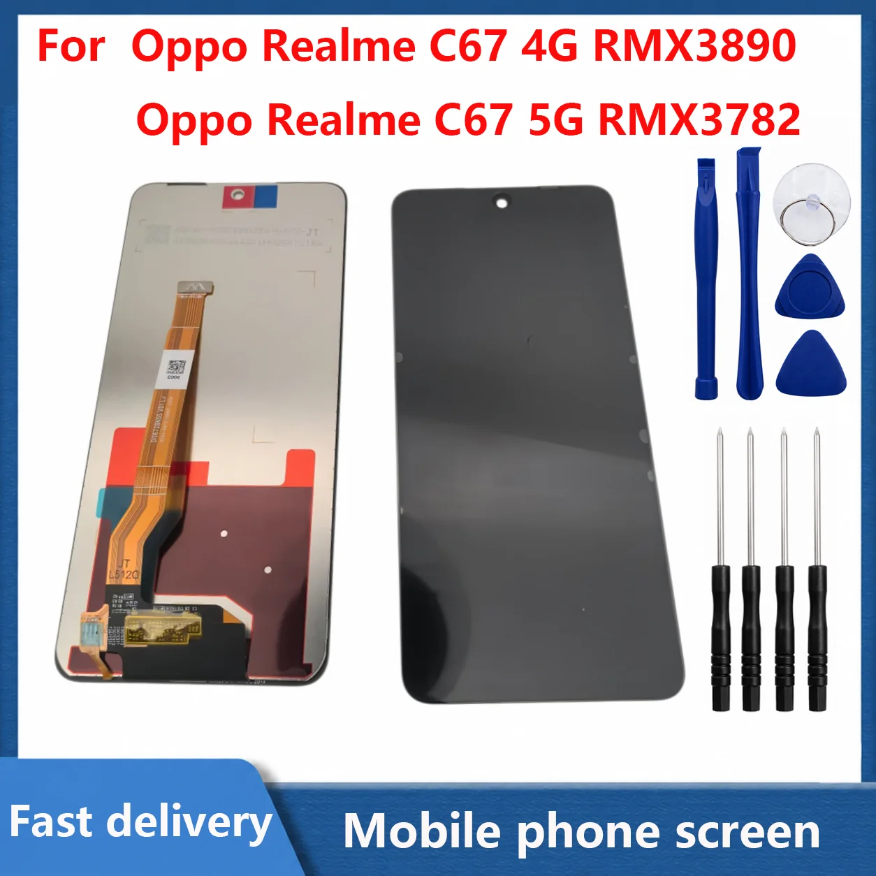 AAA Quality Suitable for Oppo Realme C67 4G RMX3890/5G RMX3782 Display Original Touch Screen Digitizer Component Replacement