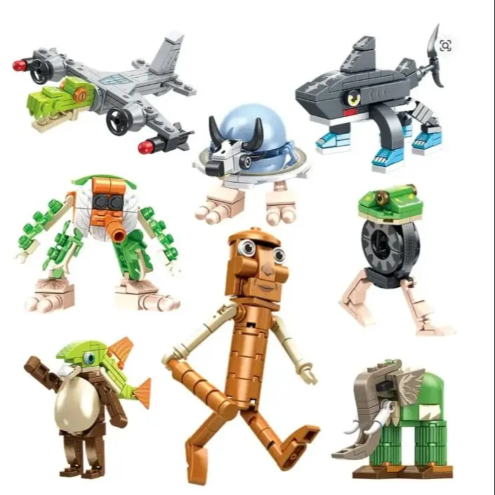518PCS TTung Tung Sahur Figuur Blok Figuur Speelgoed Gift tralalero tralala Cartoon Blokken voor Kinderen Geschenken