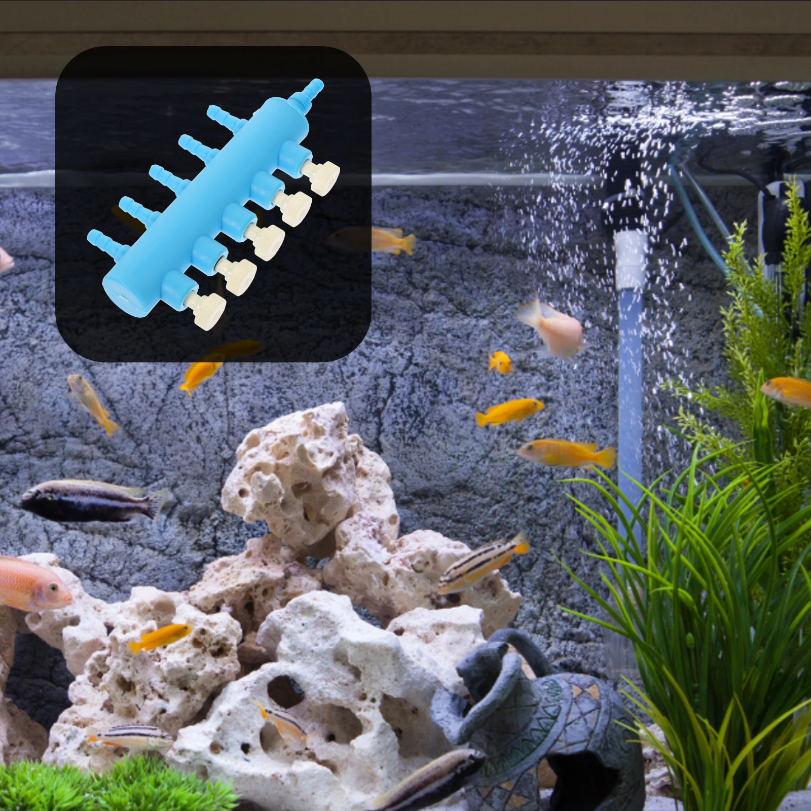 

Bubbler Fish Tank Regulator Valve Air Pump ABS Wear Resistant Control Valves Aquarium Accessories Compact Replaceable Pumps
