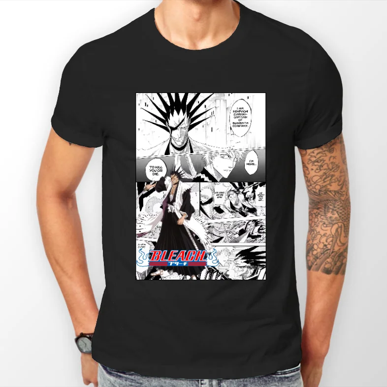 Zaraki Kenpachi Manga Strip Bleach Anime Unisex Tshirt T-Shirt Tee ALL SIZES