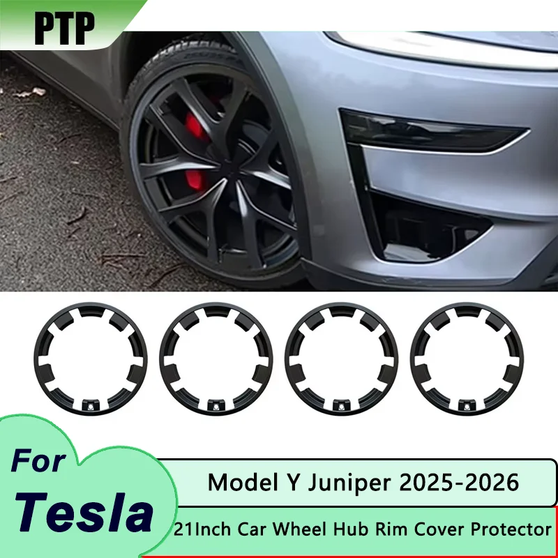 Wheel Guard Protector Cover 21Inch ABS Rim Wheel Hub Protection Patch Exterior Accessories For Tesla Model Y Juniper 2025 2026