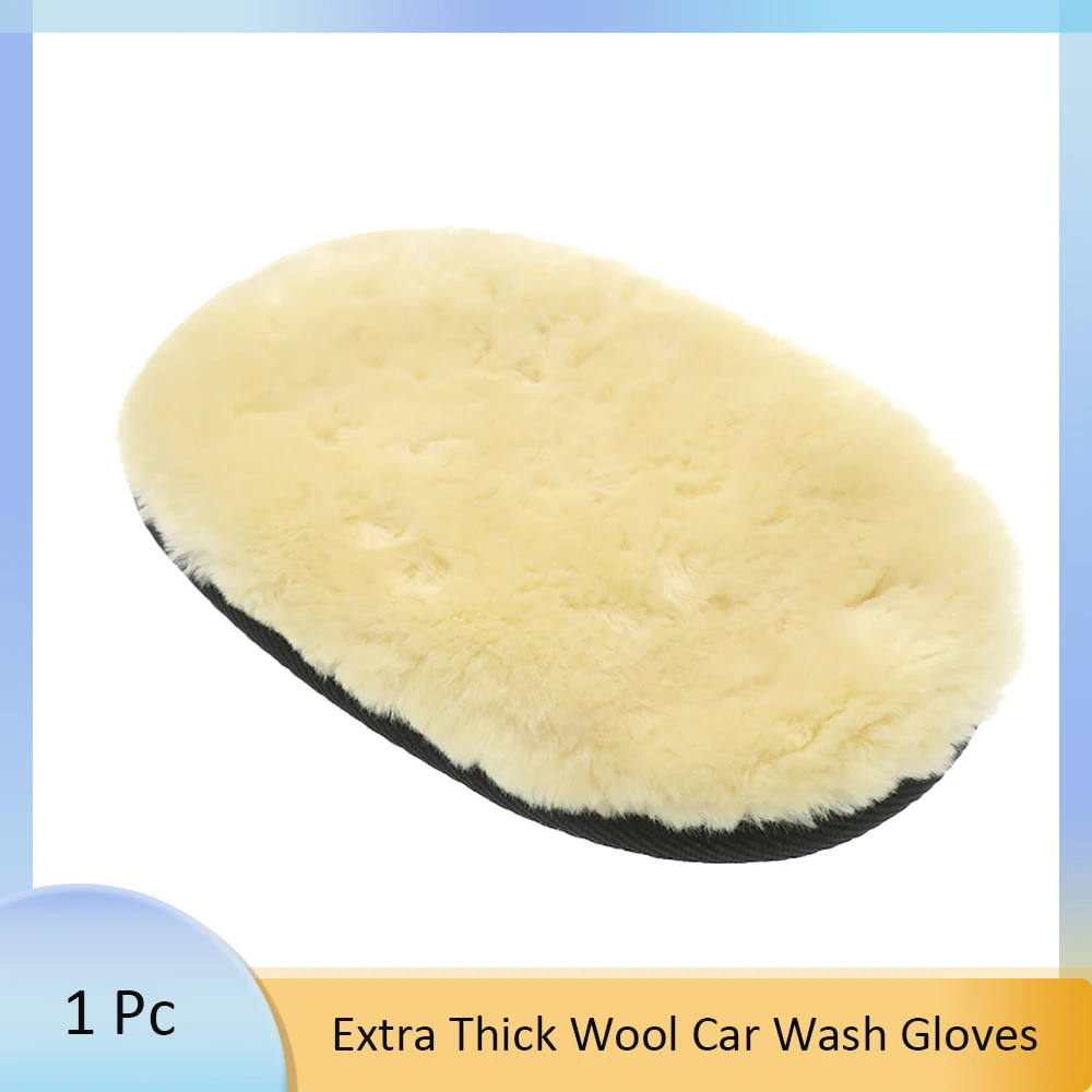 

1PCS Extra Thick Wool Car Wash Gloves Polishing and Waxing Car Household Cleaning Wipe Mitt Wash Mitt Single Face