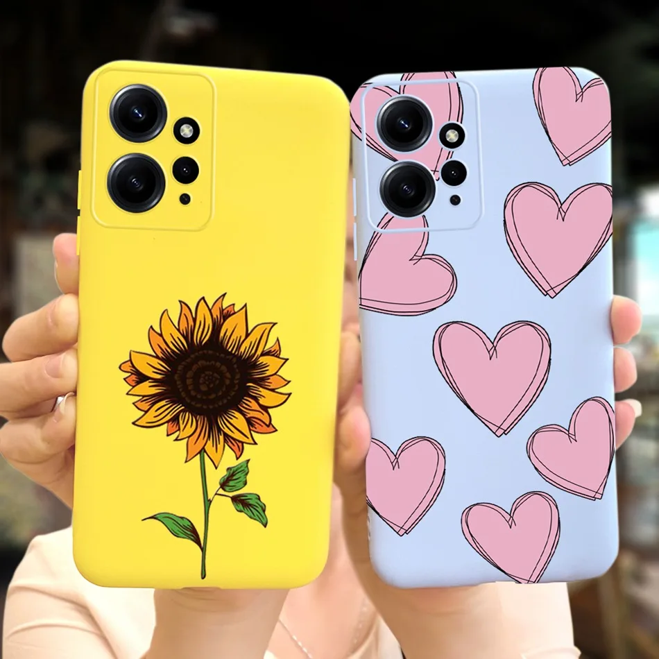 Fall für xiaomi redmi note 12 4g note12 pro global niedlich sonnenblume bonbon farbe weiche silikon abdeckung für redmi note 12 pro 12pro 5g