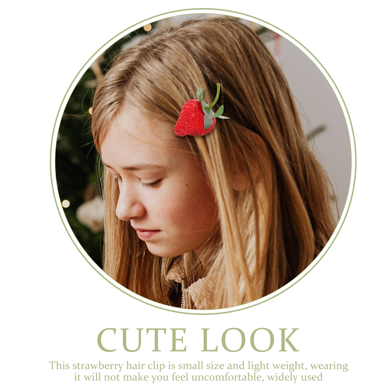 

Sweet Strawberry Barrettes Aesthetic Hair Accessories Biscuit Cute Clip for Strawberries