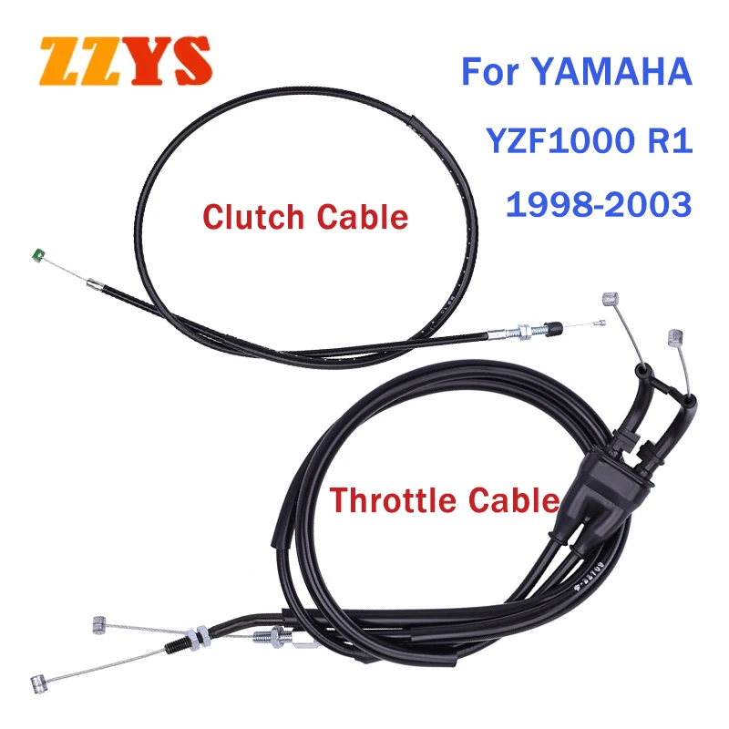 Motorcycle Throttle Cable Clutch Wire Adjustable Control Line For YAMAHA YZF1000 YZFR1 YZF 1000 R1 1998 1999 2000 2001 2002 2003