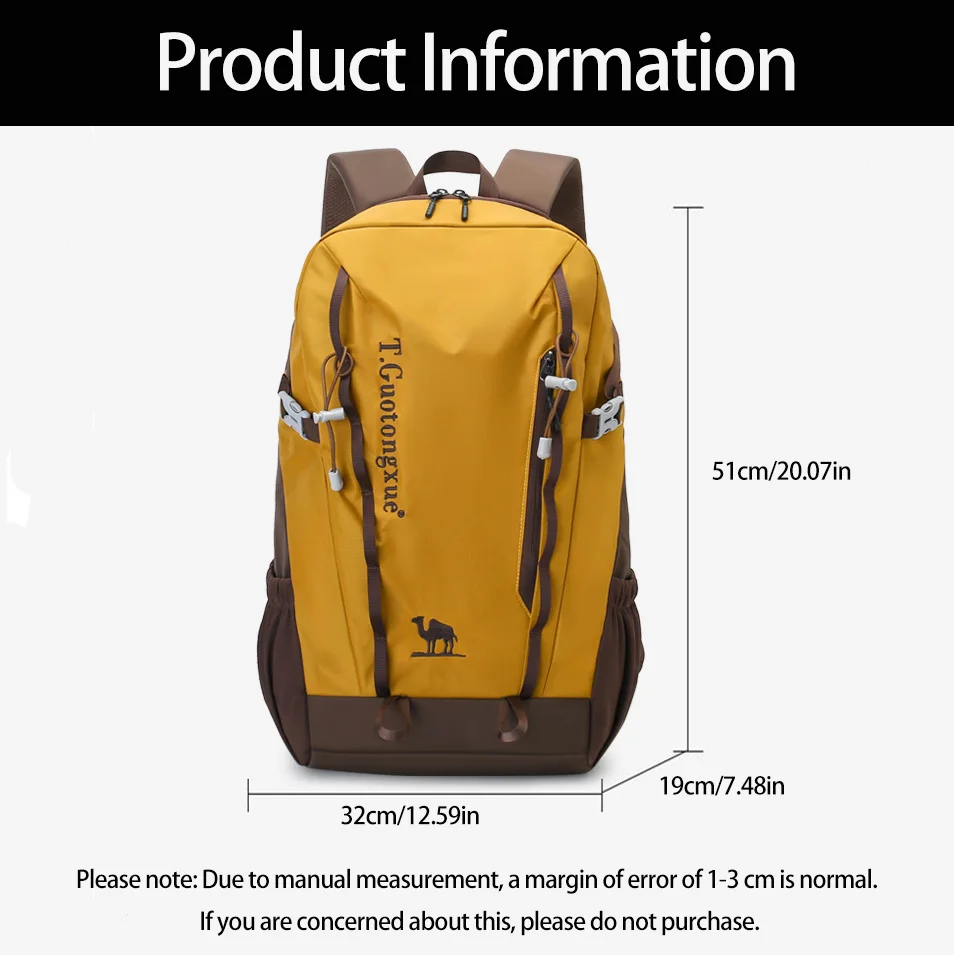 스타일리시 대용량 유니섹스 캐주얼 백팩 다양한 색상 내구성 경량 나일론 하이킹 여행 백팩