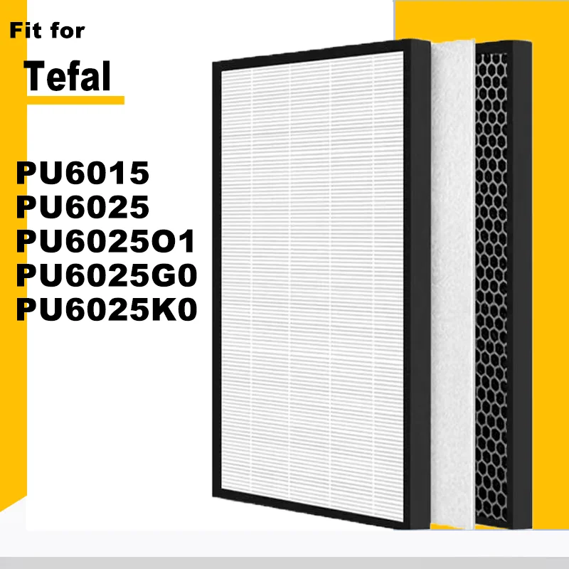 XD6071 & XD6061 Replacement HEPA Filter and Carbon Filter For Tefal PU6015 PU6025 PU6025O1 PU6025G0 PU6025K0 Air Purifier