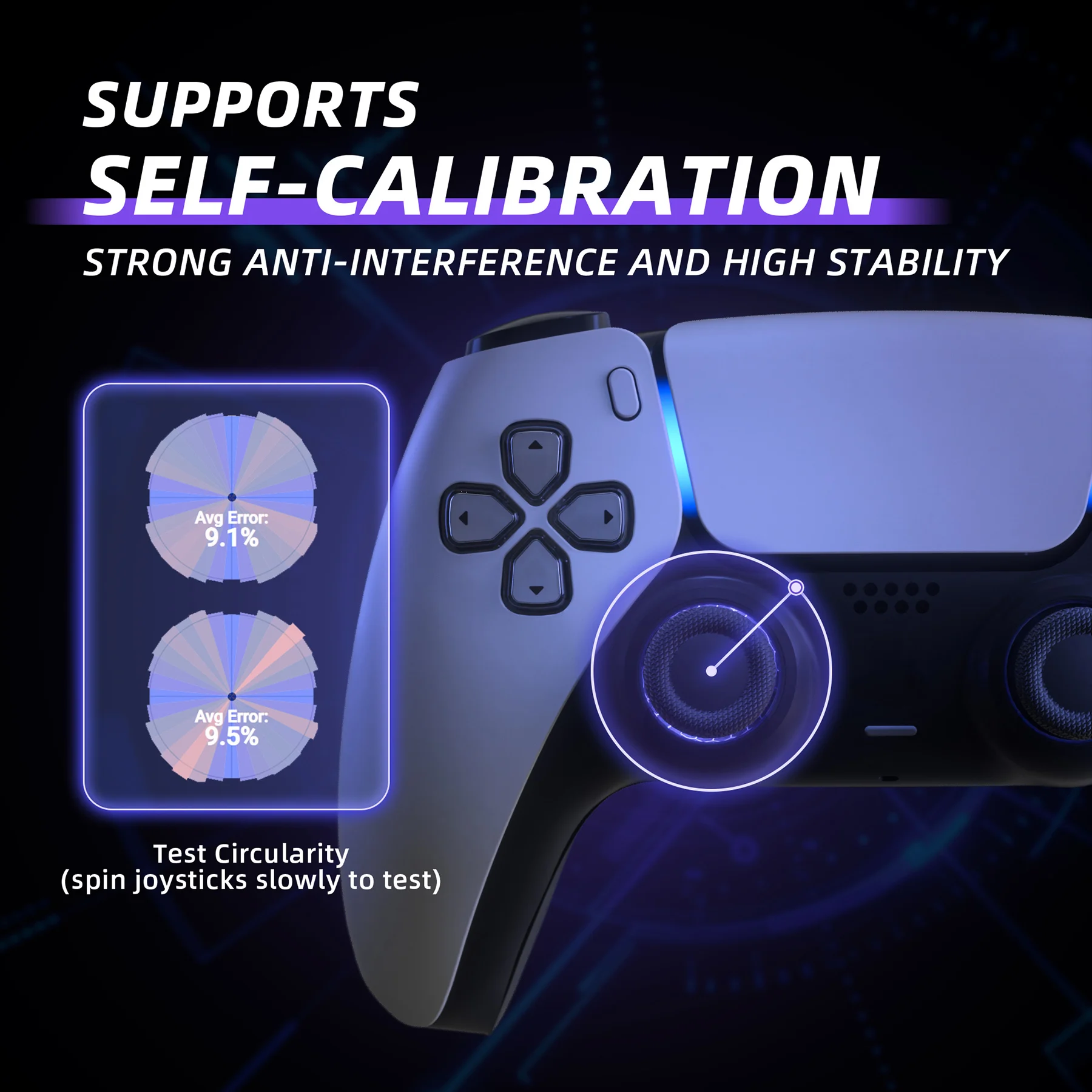 Zestaw joysticków eXtremeRate Hall Effect do kontrolera PS5, akcesoria do naprawy analogowych gałek 3D z czujnikiem i płytą kalibracyjną — zdjęcie produktu 6