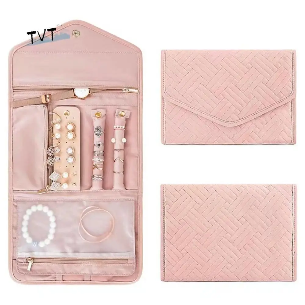 

Складная портативная дорожная сумка для ювелирных изделий, упаковочная сумка, ожерелье, футляр для ювелирных изделий, органайзер, серьги, кольца, сумки для хранения путешествий для женщин и девочек