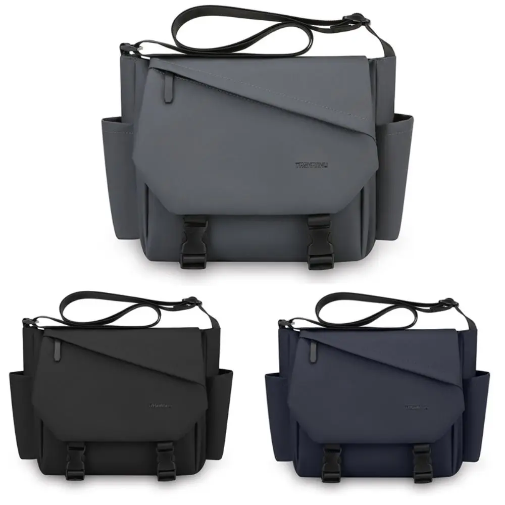 جديد سعة كبيرة للرجال حقيبة كروسبودي بولي PU حزام قابل للتعديل حقيبة كتف متعددة جيوب مقاوم للماء حقيبة أعمال رياضية #3