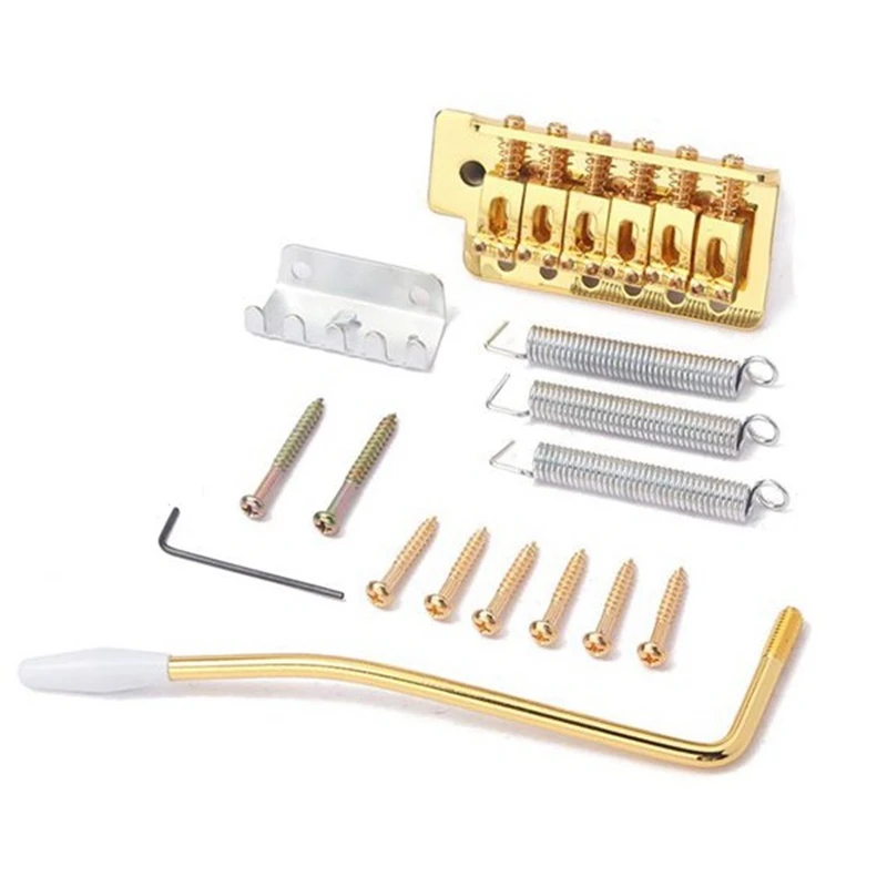 Gold Guitar Tremolo Bridge Arm Springs With Boat Jack Socket Set For Fender ST Electric Guitar Parts Accessories