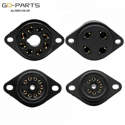 EIZZ Bakelite Electron Tube Socket 4pin 7Pin 8 Pin Octal 9-Pin For 2A3 300B 6J1 6Z4 KT88 EL34 ECC81 ECC83 24K Gold Plated Pins