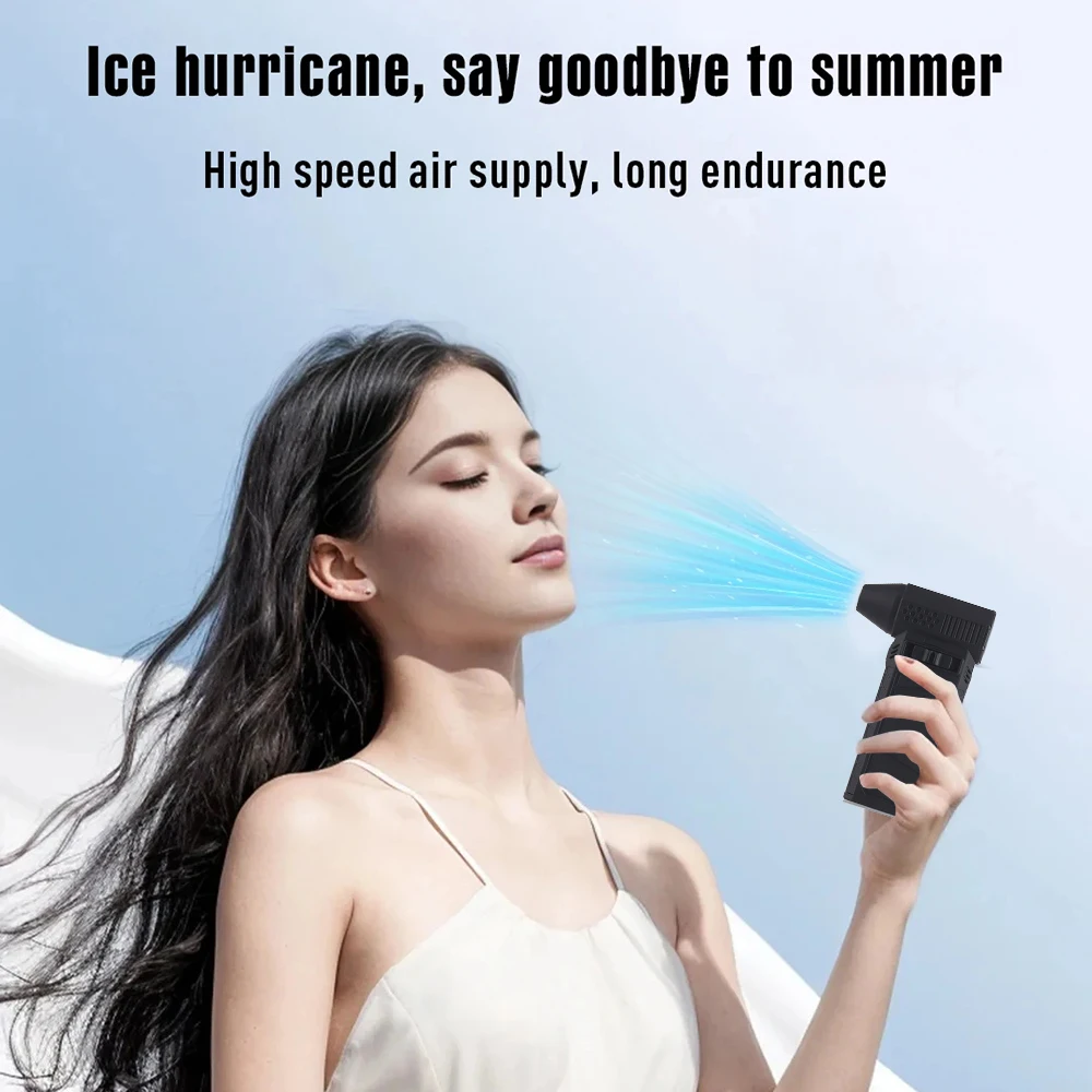 แฟนรุนแรง 200000 RPM เครื่องเป่าลมที่มีประสิทธิภาพเครื่องดูดฝุ่น Type-C ชาร์จลมแรง 52 เมตร/วินาที Brushless Turbo Jet Blower แห้ง