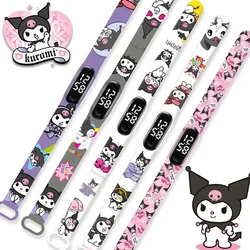 Kuromi Sanrio Strap for Mi Band 8 7 6 5 4 3 Anime Paintings Xiaomi Band Replacement Wristband Kawaii Bracelet Sport Watchband