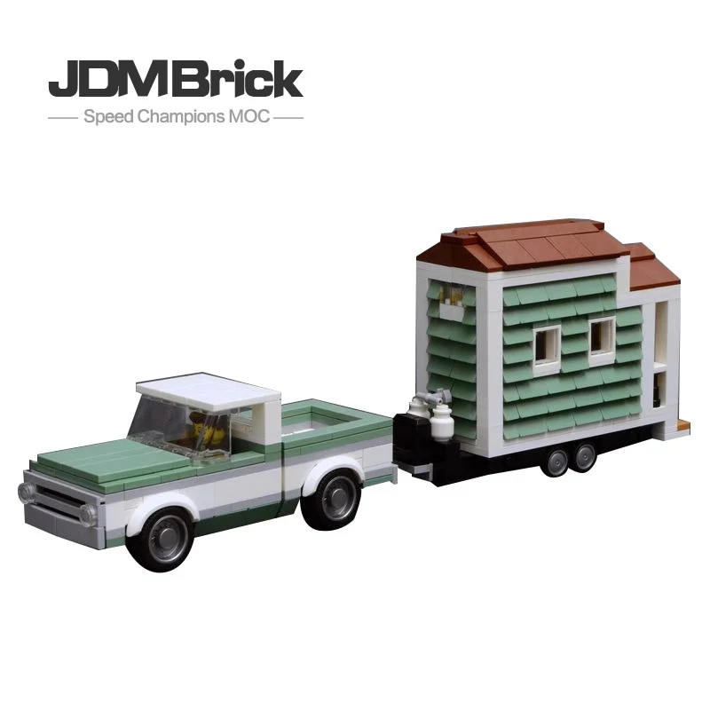 

MOC-22021 Building Toy Set Gift Trailer and Small House Model Children's Creative Puzzle Assembly Model Parts Pack Toys