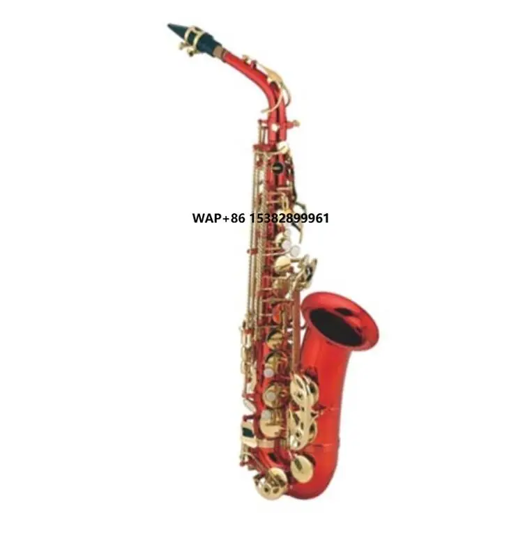 

Red Colour Professional Alto Saxophone Wholesale Factory Price Custom Brass Material Custom logo Wind Music Instruments Alto Sax