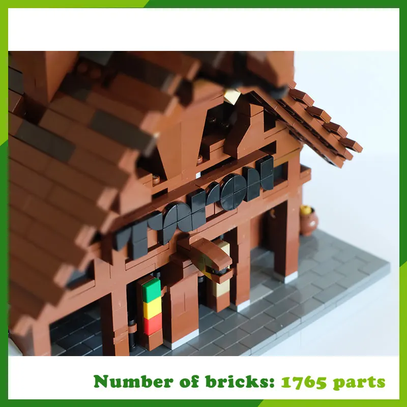 MOC Bausteine Haus Turm Modulare Modell Architektur DIY Ziegel Kreative Montage Spielzeug Weihnachten Geschenk Geburtstag Präsentiert 1765PCS