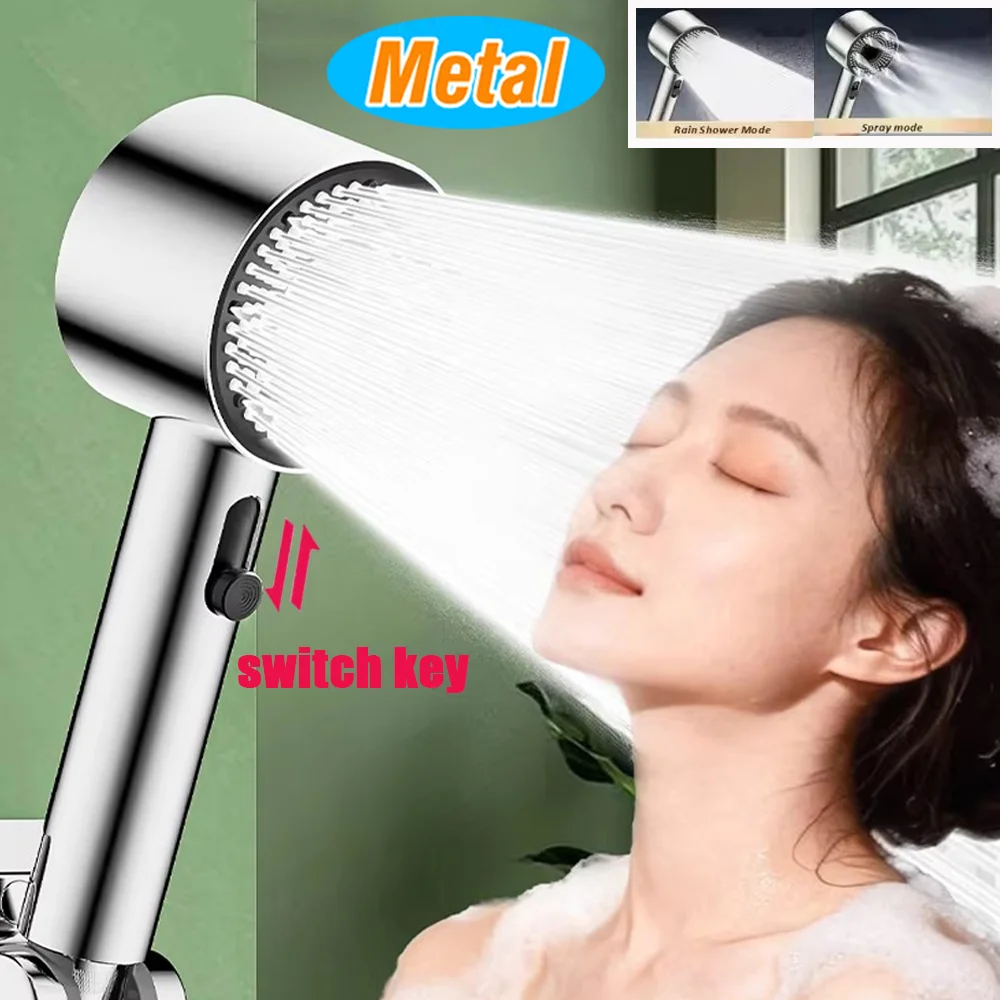 

Улучшенная 1-компонентная алюминиевая металлическая душевая лейка с большой панелью, многофункциональный распылитель, регулируемый под высоким давлением для ванной комнаты