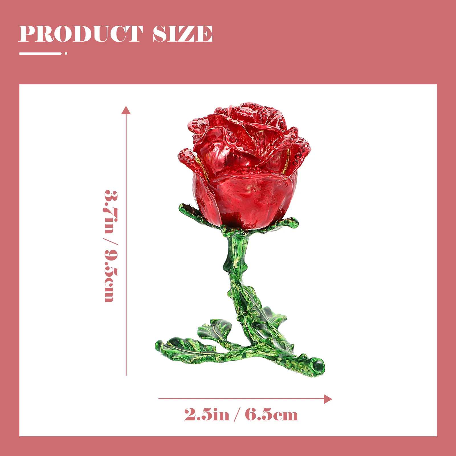 Unique Chic Rose Flower Alloy Jewelry Organizer for Kids Desktop Adornment Necklace Earring Headdress Tidying Up