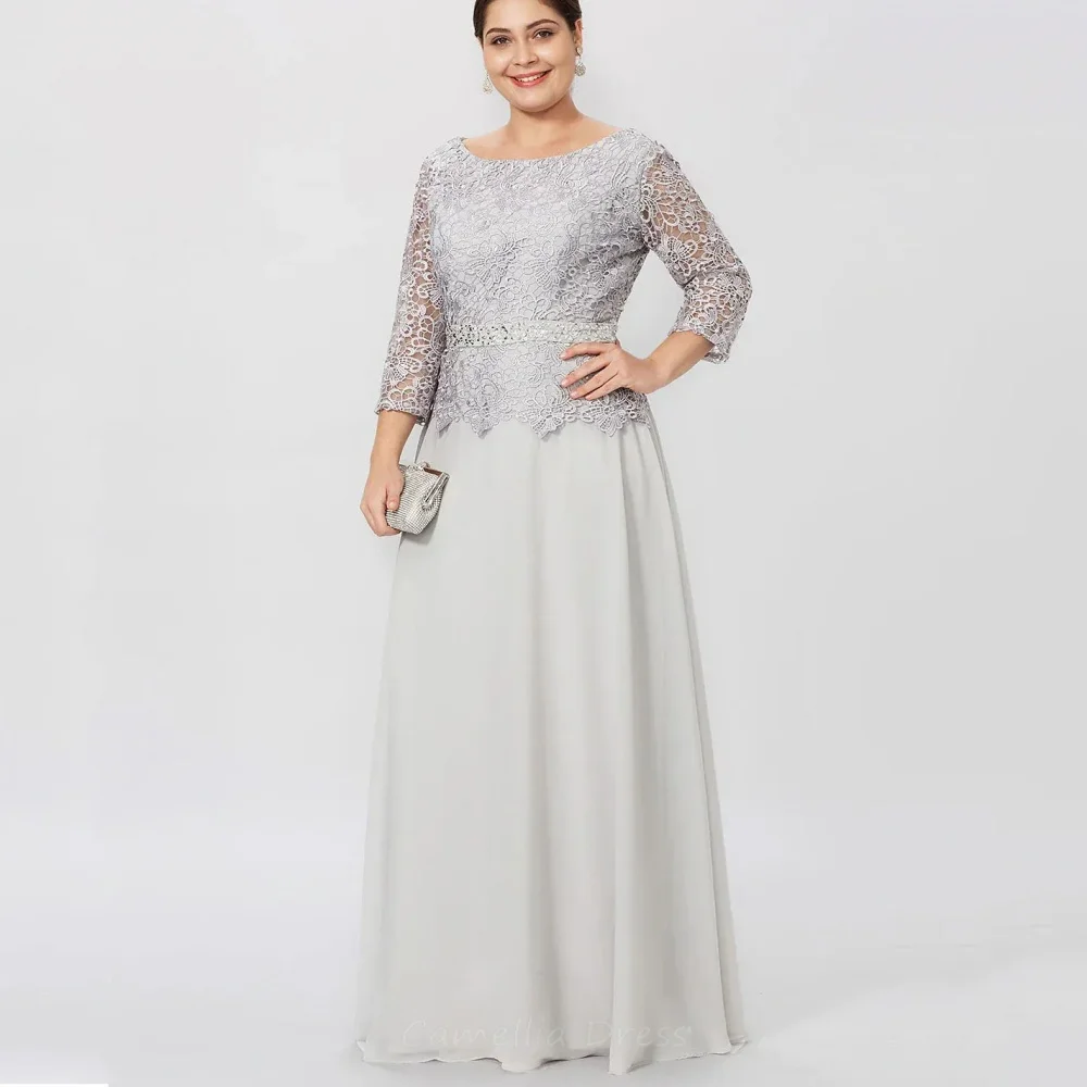 

Customized Mother of the Bride Dress Elegant Chiffon Vintage Dress Formal Lace A Line Party Gowns Mother Dresses For Bride