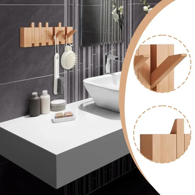 

Wood Wall Coat Rack Clothes Organizer Piano Keys Clothes Dress Hanger Shelf Hat Backpack Clothes Organizer Hanger