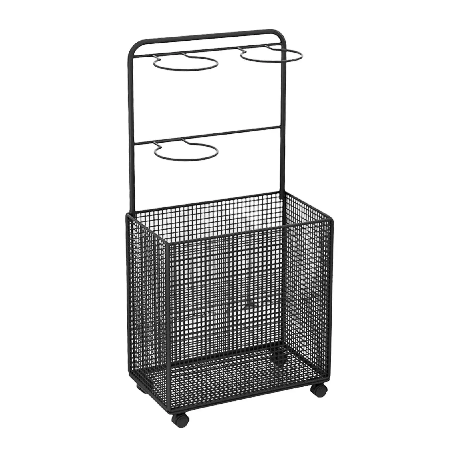 スポーツ用品ガレージオーガナイザー ガレージボール収納 ダンベル レジスタンスバンド ローリングボールカート（ホイール付き）省スペース