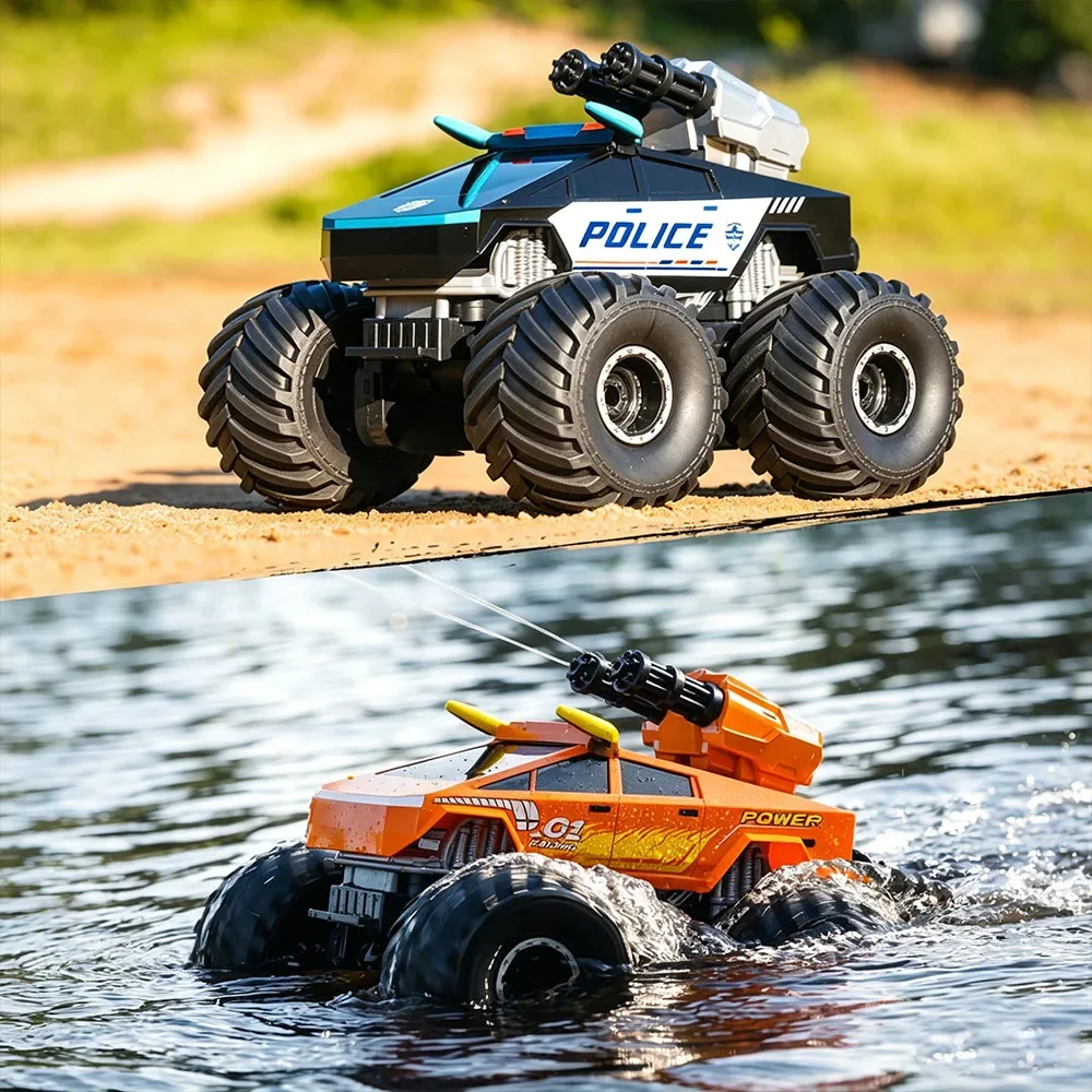 JJRC Q213 METRIS Amphibious RC Car 4WD Big-foot Truck With Water Cannon Waterproof Stunt Climbing Off-road Vehicle Toy For Kids view 3