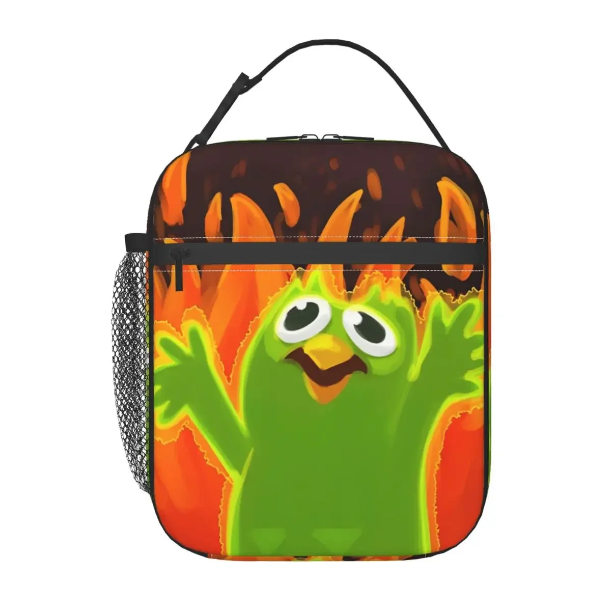 إلمو ميمي الطلاء Duolingo اكسسوارات معزول أكياس الغداء لتخزين المدرسة صناديق الطعام المحمولة الحرارية برودة صناديق الغداء