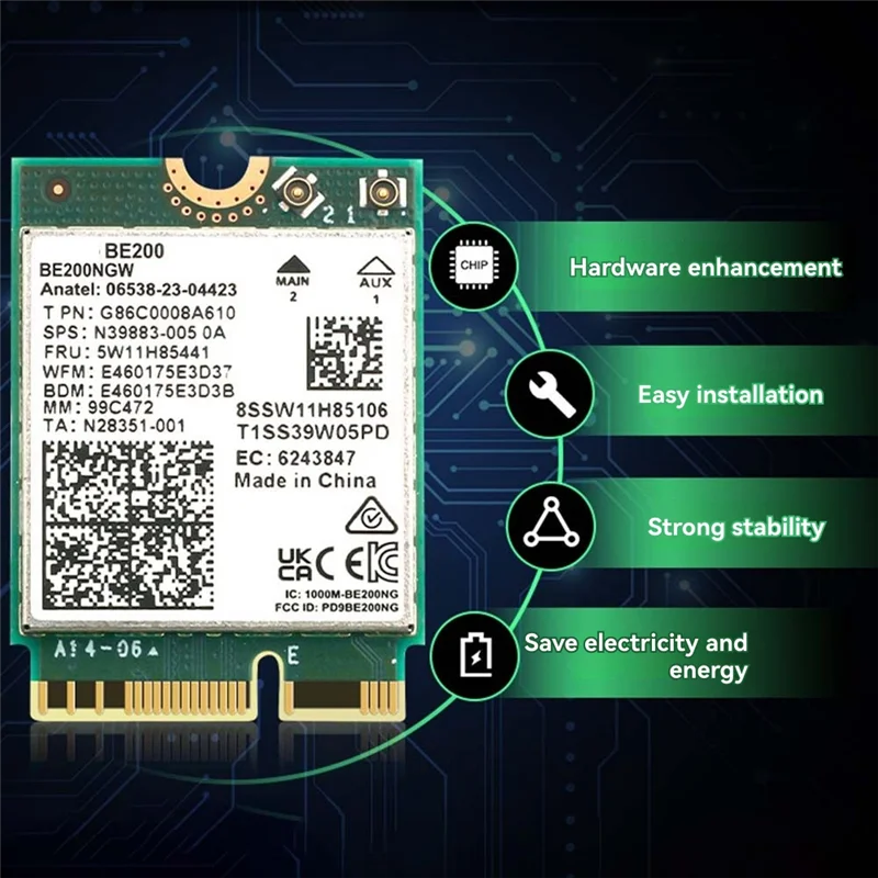 

Для AX200 M. 2 Bluetooth 5,2 Wi-Fi 6 двухдиапазонная беспроводная карта 2974 Мбит/с 2,4G/5Ghz для AX200NGW Wi-Fi адаптер антенна-N36R