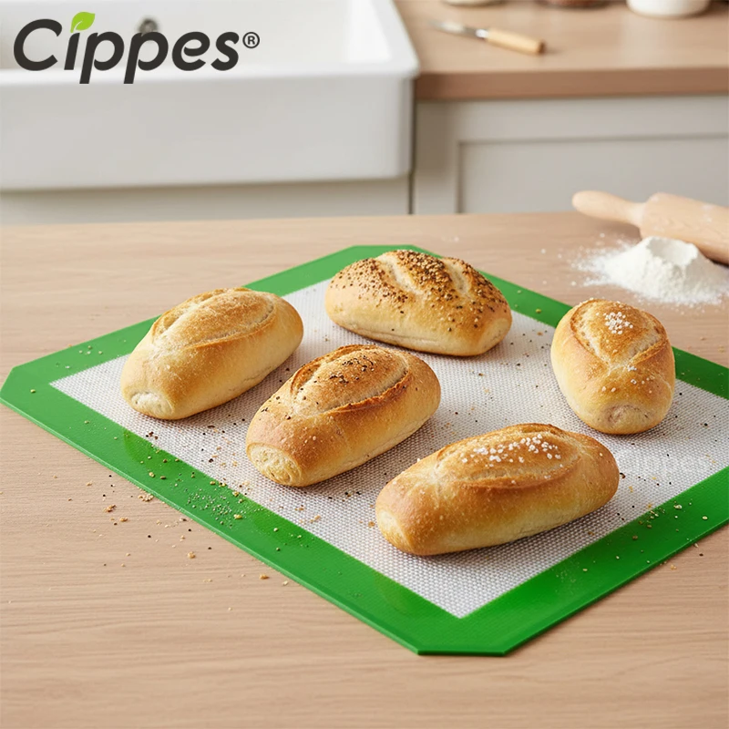 

Силиконовый коврик для выпечки Cippes четвертого размера, толщина 0,7 мм, сейф для духовки 480 ° F, даже нагрев, антипригарное средство многоразового использования для выпечки печенья хлеба