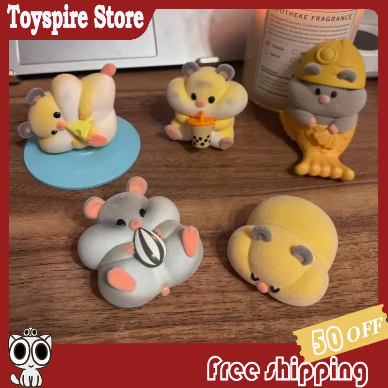 

Genuine Man Cang With Little Buddy Hamster Series Blind Box Cute Hamster Doll Kawaii Model Toy Desktop Decor Ornament Gift