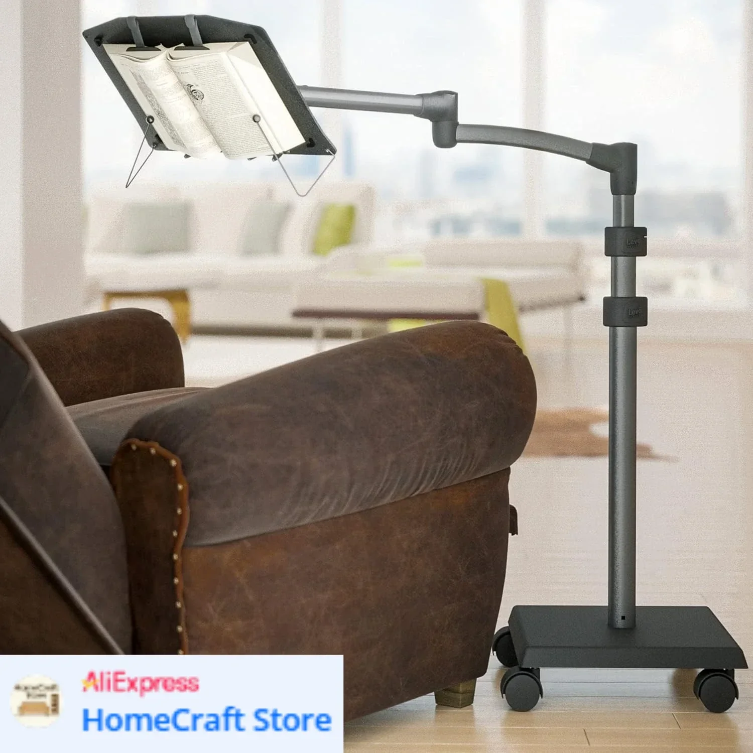 

Factory Price G2 Book Holder Floor Stand with Rolling Base – Our Premium Adjustable Reading Station on Wheels for Bed